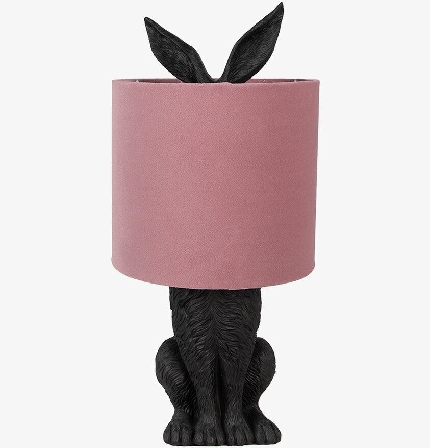 Bordslampa Kanin / Hiding Rabbit - Svart/Rosa Clayre & Eef Lampor Taklampor Golvlampor Bordslampor LED-lampor Ledlampor