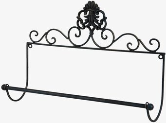 Bild av elegant väggmonterad pappershållare i smidesjärn