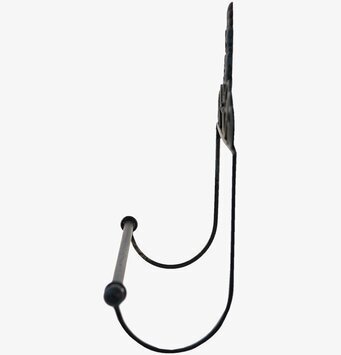 Foto av elegant svart pappershållare i metall för vägg