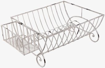 Bild av antikt vitt diskställ med vintage-finish