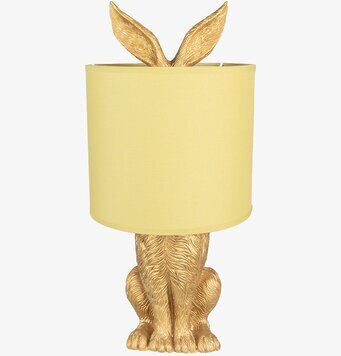 Bordslampa Kanin Guld/Gul Clayre & Eef Lampor Taklampor Golvlampor Bordslampor LED-lampor Ledlampor Fönsterlampor Ljusslingor för dekoration