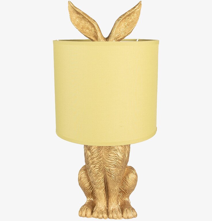 Bordslampa Kanin Guld/Gul Clayre & Eef Lampor Taklampor Golvlampor Bordslampor LED-lampor Ledlampor Fönsterlampor Ljusslingor för dekoration