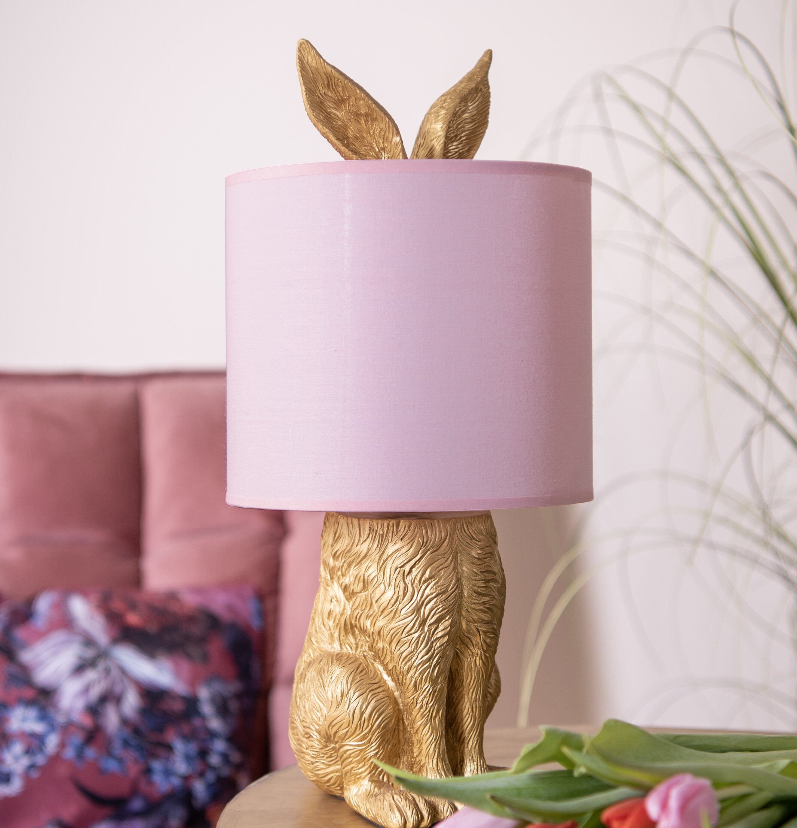 Bordslampa Kanin / Hiding Rabbit - Guld/Rosa Clayre & Eef Lampor Taklampor Golvlampor Bordslampor LED-lampor Ledlampor
