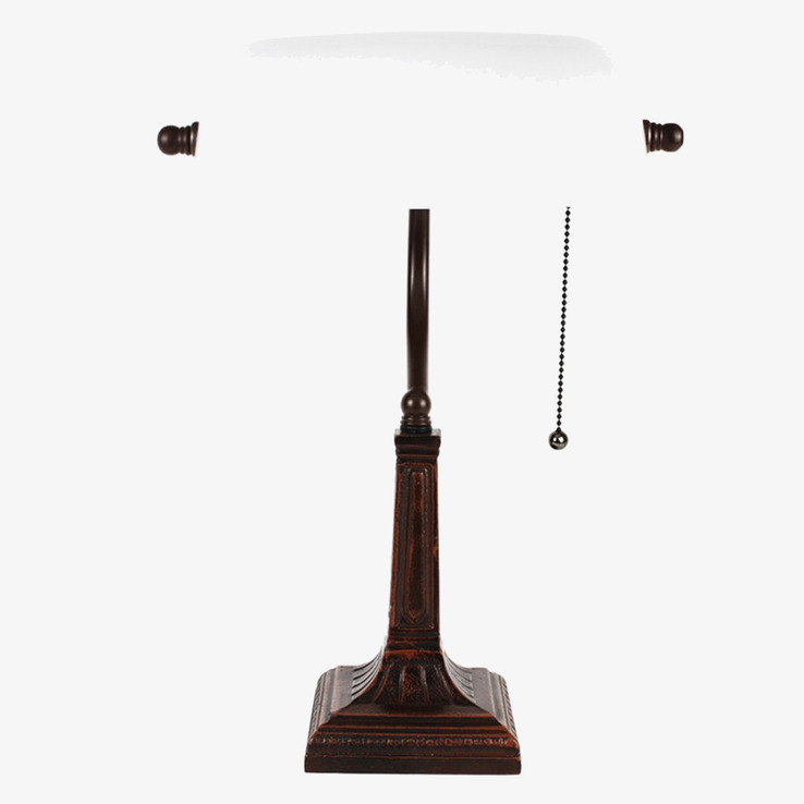 Foto av bordslampa med klassisk design och vit skärm