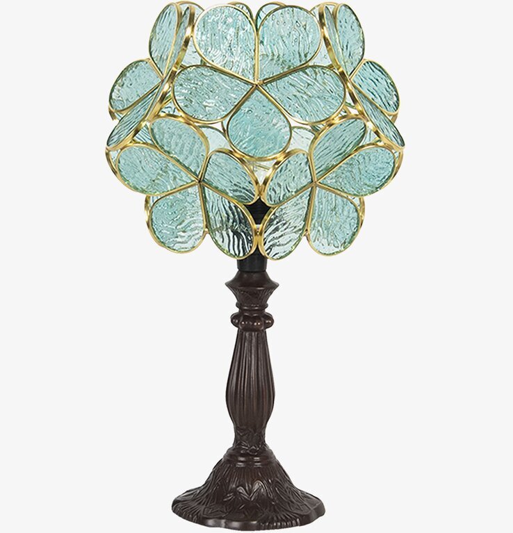 Bordslampa Tiffany Grön Clayre & Eef Lampor Taklampor Golvlampor Bordslampor LED-lampor Ledlampor Fönsterlampor Ljusslingor för dekoration