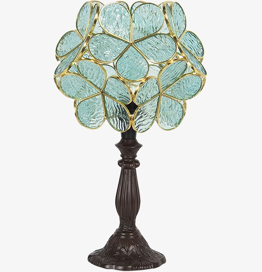 Bordslampa Tiffany Grön Clayre & Eef Lampor Taklampor Golvlampor Bordslampor LED-lampor Ledlampor Fönsterlampor Ljusslingor för dekoration
