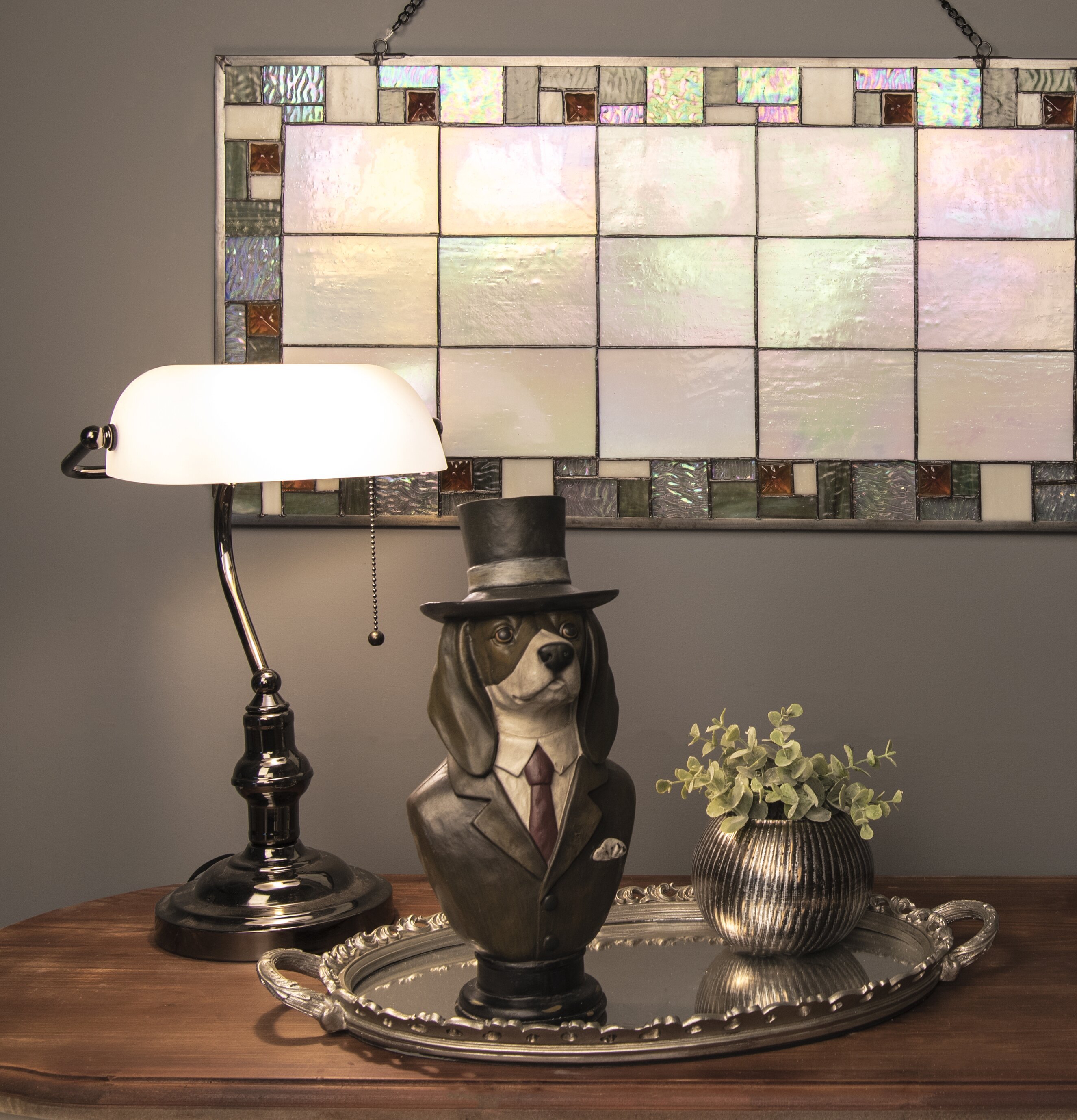 Skrivbordslampa Banker White Clayre & Eef Lampor Taklampor Golvlampor Bordslampor LED-lampor Ledlampor Fönsterlampor Ljusslingor för dekoration