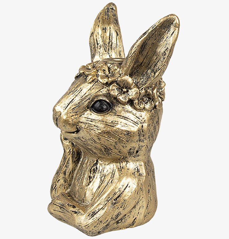 Ljusstake Kanin Antikguld Clayre & Eef Ljusstakar Adventsstakar Ljushållare Ljushyllor