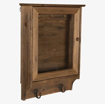 Foto av elegant och funktionellt rustikt nyckelskåp
