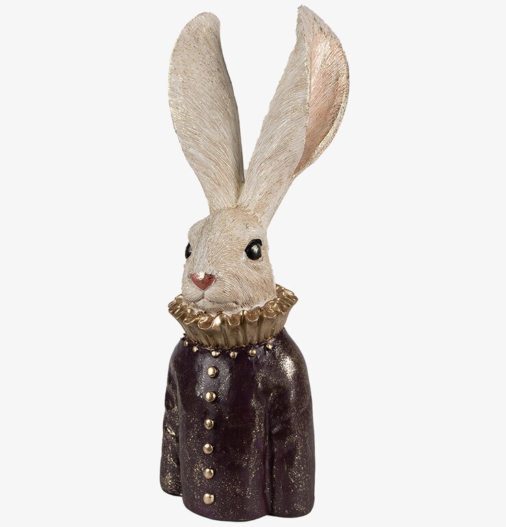 Kanin Med Gyllene Krage Clayre & Eef Kaniner för prydnad/dekoration Prydnadskaniner Dekorationskaniner Bunnys dekoration