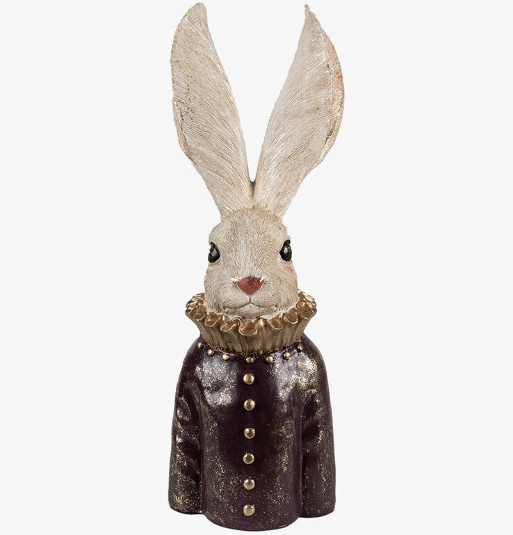 Kanin Med Gyllene Krage Clayre & Eef Kaniner för prydnad/dekoration Prydnadskaniner Dekorationskaniner Bunnys dekoration