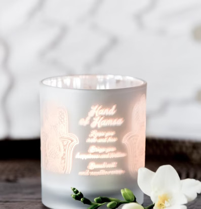 Hamsa Vit - Majas Cottage ljushållare med frostad yta