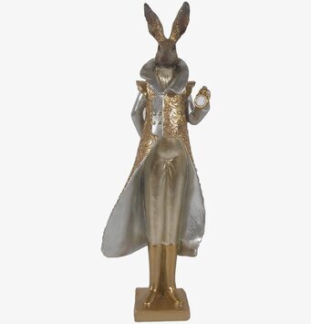 Bild av dekorativ kanin i guld och silver för hemmet