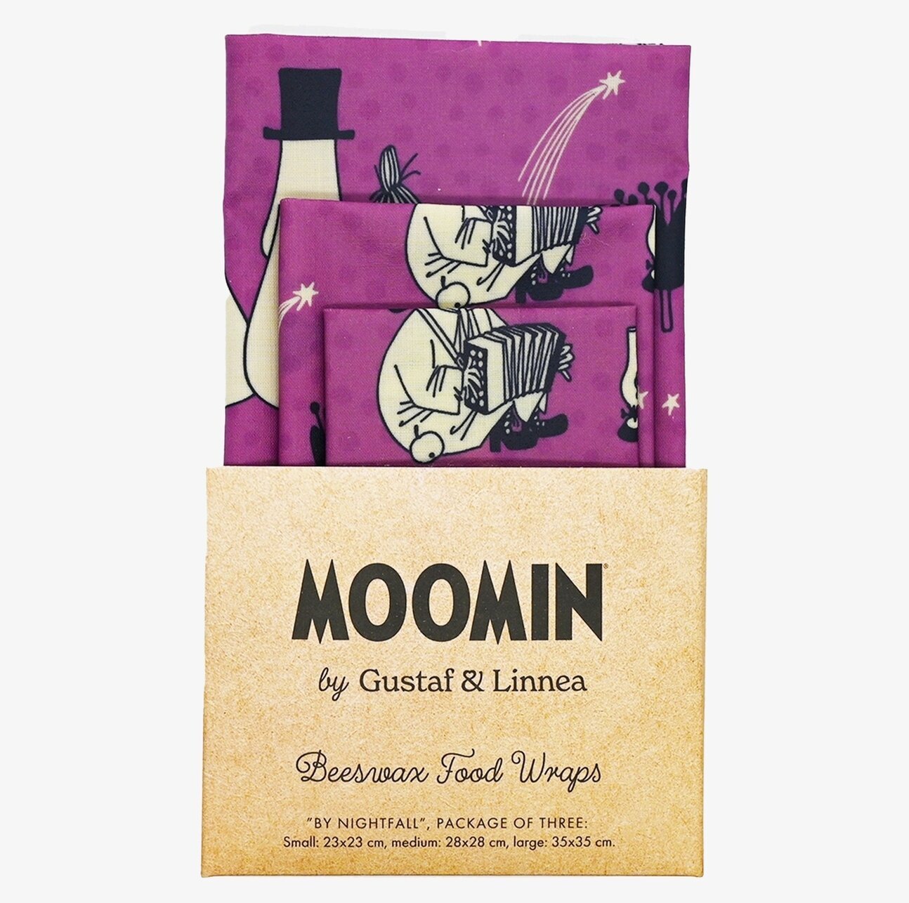 Bivaxduk Mumin - By Nightfall Lila Gustaf och Linnea Bivaxdukar