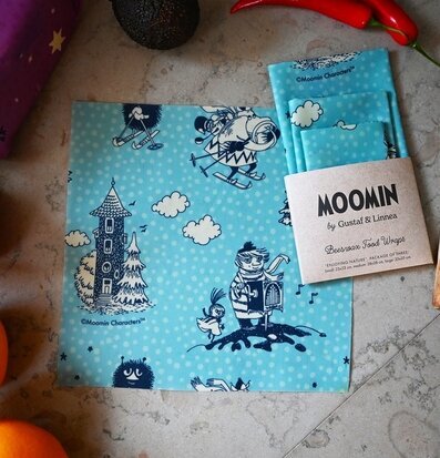 Bild av vinterinspirerat köksarrangemang med bivaxduk