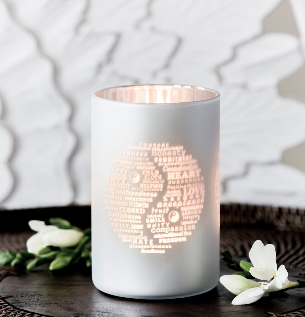 Ying Yang - Majas Cottage ljuslykta med vit, matt yta