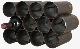 Bild av elegant vinställ med antikbrun finish och design