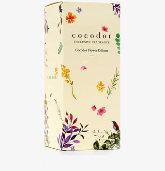 Bild av stilfull doftförpackning med blommigt mönster