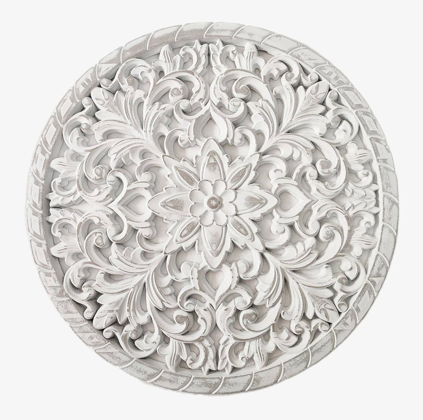 Vägdekoration Carve Ø40cm Signes Grimalt Väggdekoration Väggskyltar Posters Affischer Plåttavlor Plåtskyltar Tavlor Kalenderhängare Väggtroféer Paper Mache