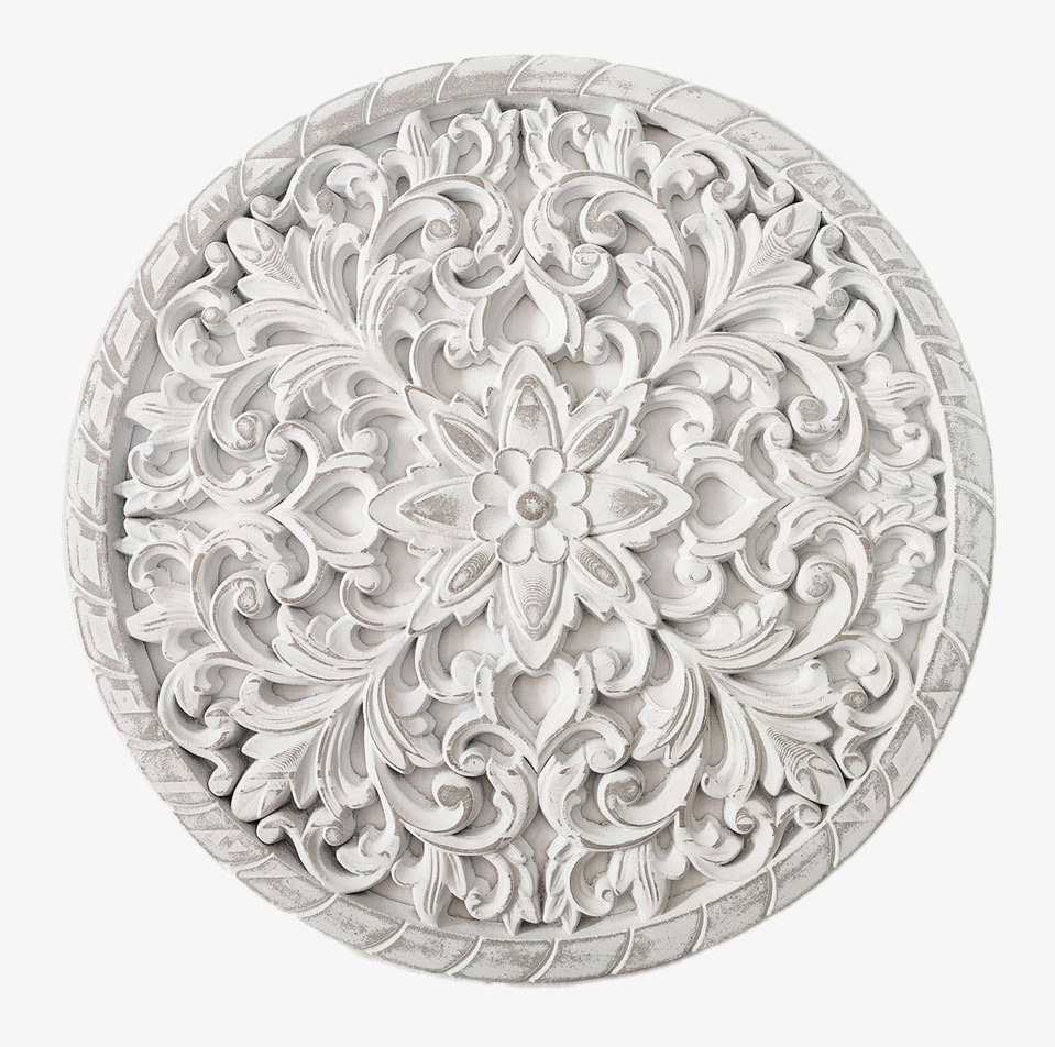 Vägdekoration Carve Ø40cm Signes Grimalt Väggdekoration Väggskyltar Posters Affischer Plåttavlor Plåtskyltar Tavlor Kalenderhängare Väggtroféer Paper Mache