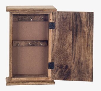 Bild av ett stilfullt och funktionellt nyckelskåp i trä