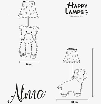 Bild av charmig bordslampa med lekfull alpackadesign