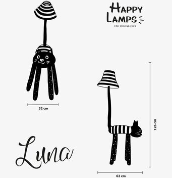 Bild av kreativ golvlampa med lekfull kattdesign