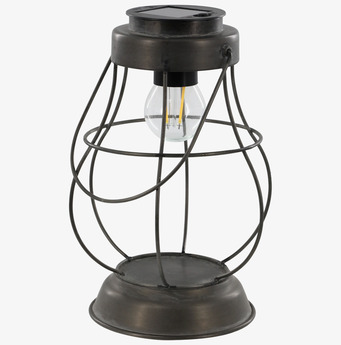 Bild av solcellslanterna med industriell och modern stil