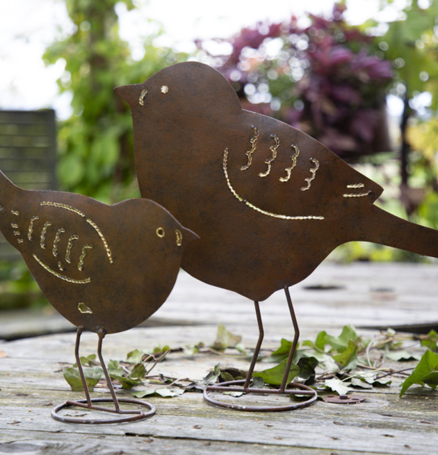 Fågel Hamrad Plåt 40cm Different Design