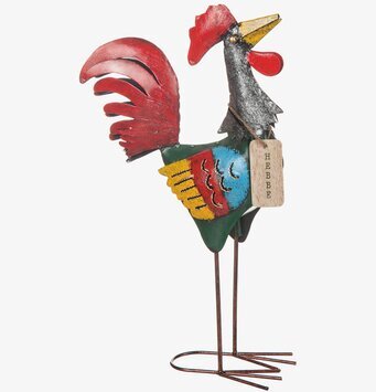 Foto av färgstark och fantasifull tupp i inredning