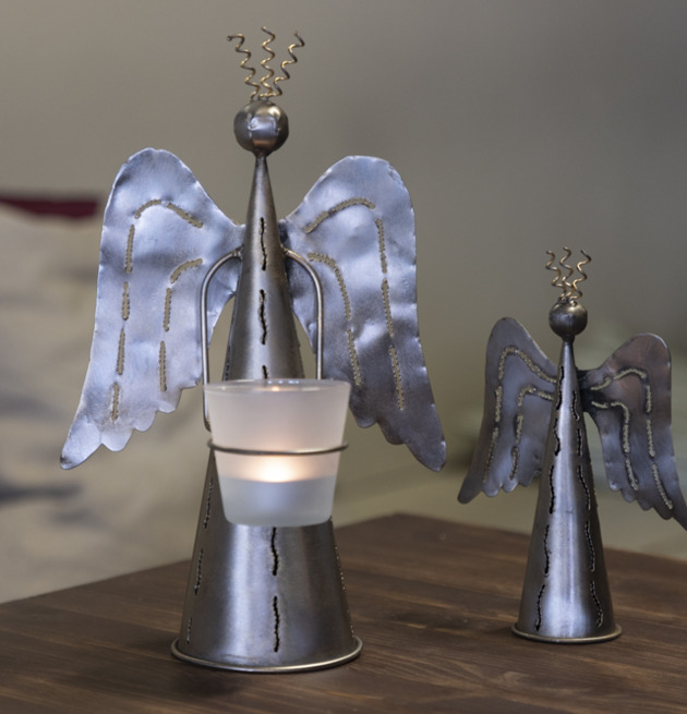 Ljuslykta Ängel Hamrad Plåt Different Design Ljusstakar Adventsstakar Ljushållare Ljushyllor