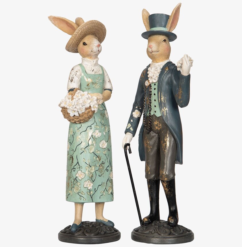 Hare Mr & Mrs Mix A Lot Decoration Kaniner för prydnad/dekoration Prydnadskaniner Dekorationskaniner Bunnys dekoration