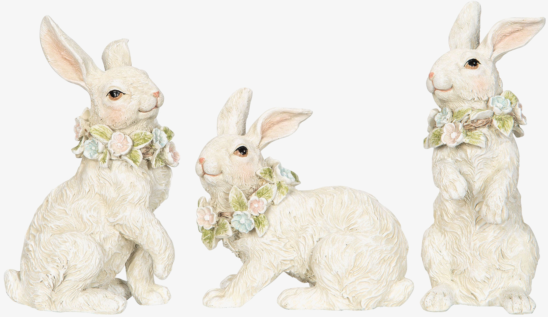 Hare Med Blomsterkrans A Lot Decoration