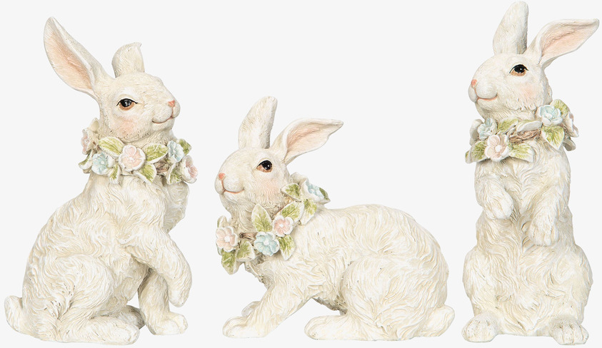 Hare Med Blomsterkrans A Lot Decoration