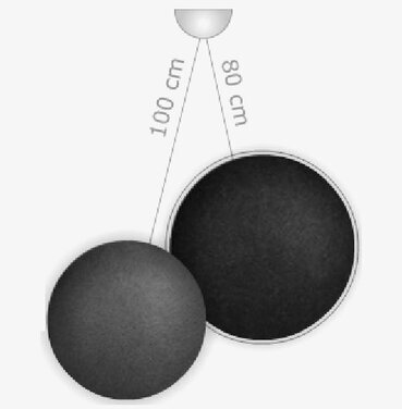 Duo Hängsystem Taklampa från Happy Lights med två skärmar