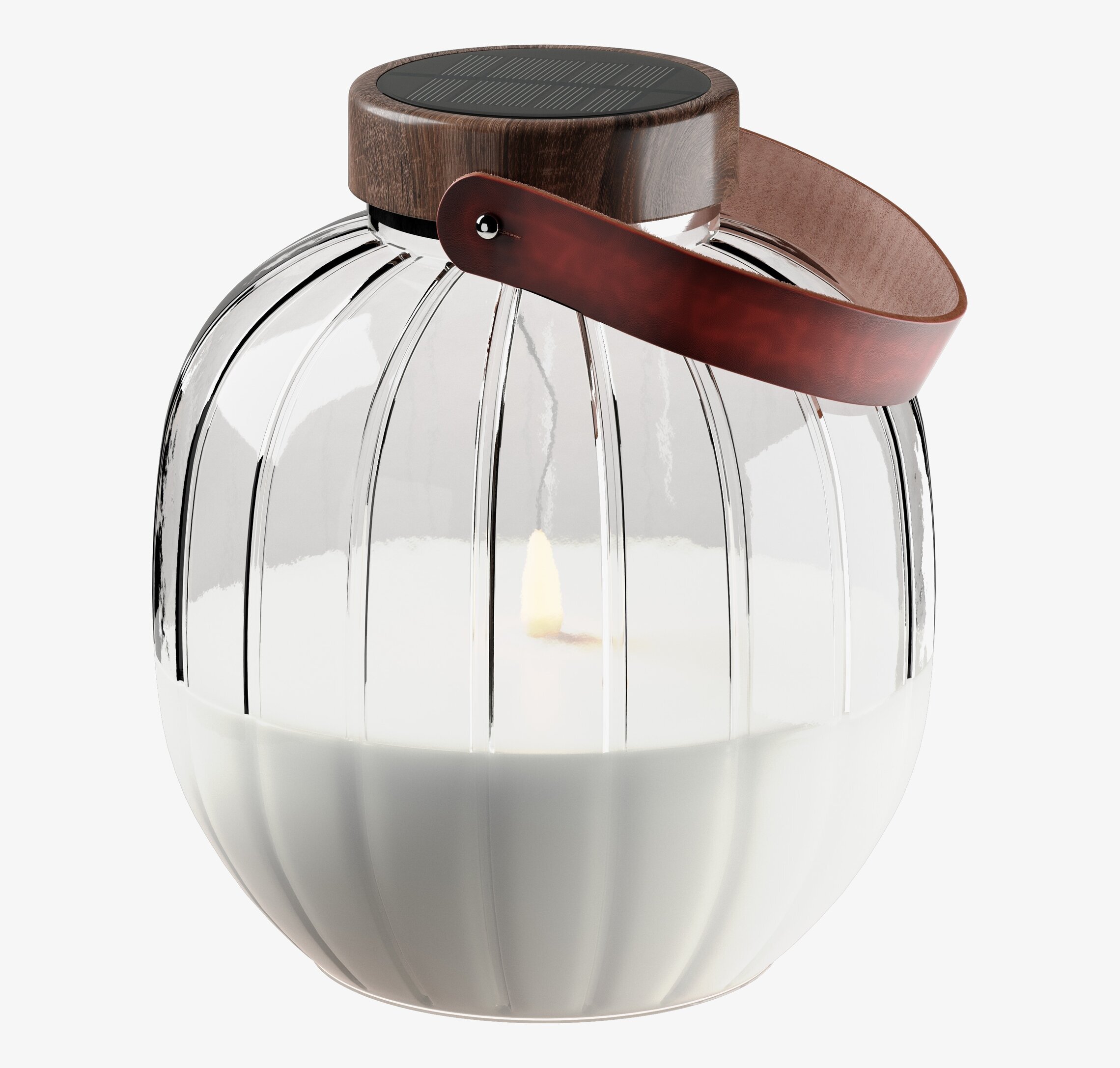 Glaslykta LED Solcell Stor Deluxe Homeart Solcellsbelysning & solcellsdekoration