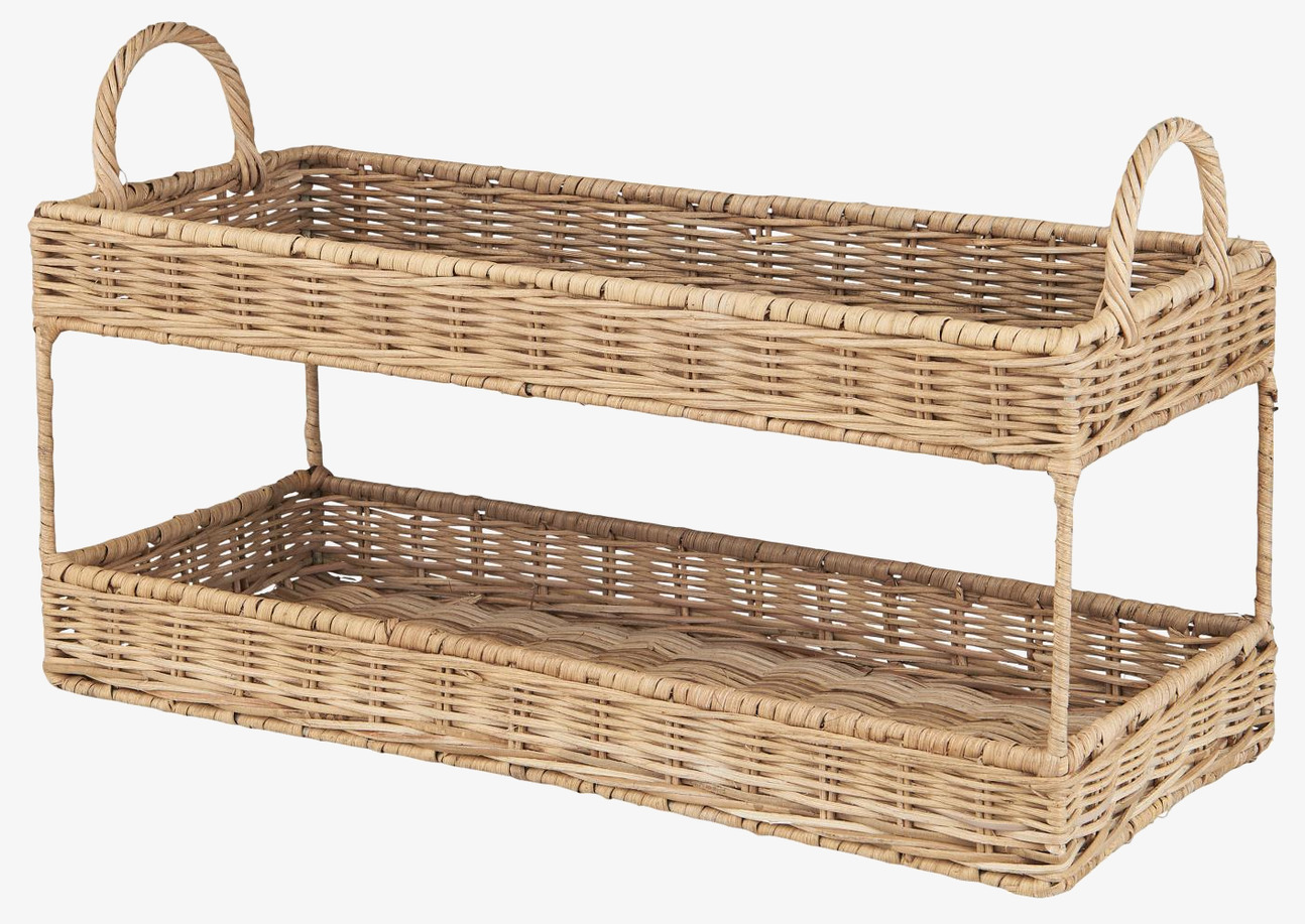 Bricka 2-Etage Rotting IB Laursen Förvaringslådor och korgar Boxar Förvaringsboxar Porslinsboxar Trälådor Smyckesboxar i porslin Förvaringsbrickor