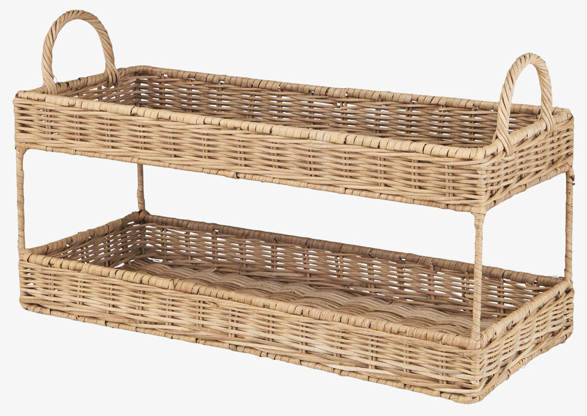 Bricka 2-Etage Rotting IB Laursen Förvaringslådor och korgar Boxar Förvaringsboxar Porslinsboxar Trälådor Smyckesboxar i porslin Förvaringsbrickor