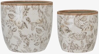 Bild av dekorativa krukor med intrikat mönster och textur