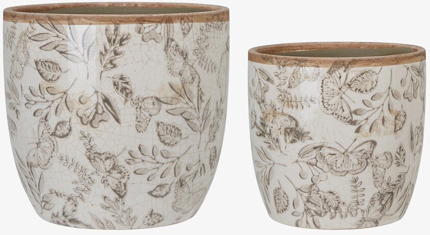 Kruka Melinda Set/2 Wikholm Form Krukor Örtkrukor Glaskrukor