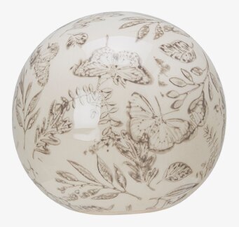 Klot Deko Melinda Beige/Vit Wikholm Form Övrig prydnad/dekoration för inredning innemiljö