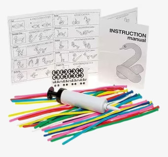 Ballongdjur från Worldwide co med ballonger och tillbehör