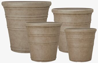 Bild av rustika antikbruna krukor för stilfull inredning