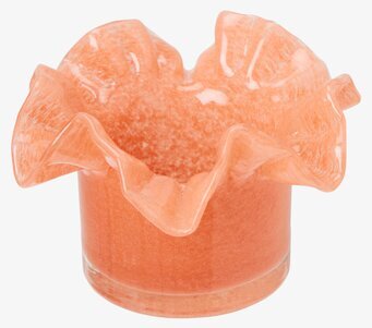 Bild av unik ljuslykta i aprikos med naturinspiration