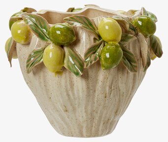 Bild av unik kruka med citrusdesign och naturinspiration