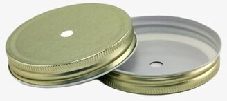 Lock Straw Lid - Wide Mouth Gold från Ball Mason Jar