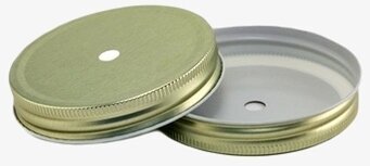 Lock Straw Lid - Wide Mouth Gold från Ball Mason Jar