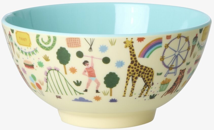 Skål Melamin - Fun Fair Print Mint Rice Skålar att äta ur tilltugg Såskannor/Vispskål servering Matlådor
