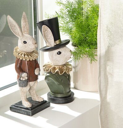 Foto av kaninfigurer i elegant och harmonisk inredning