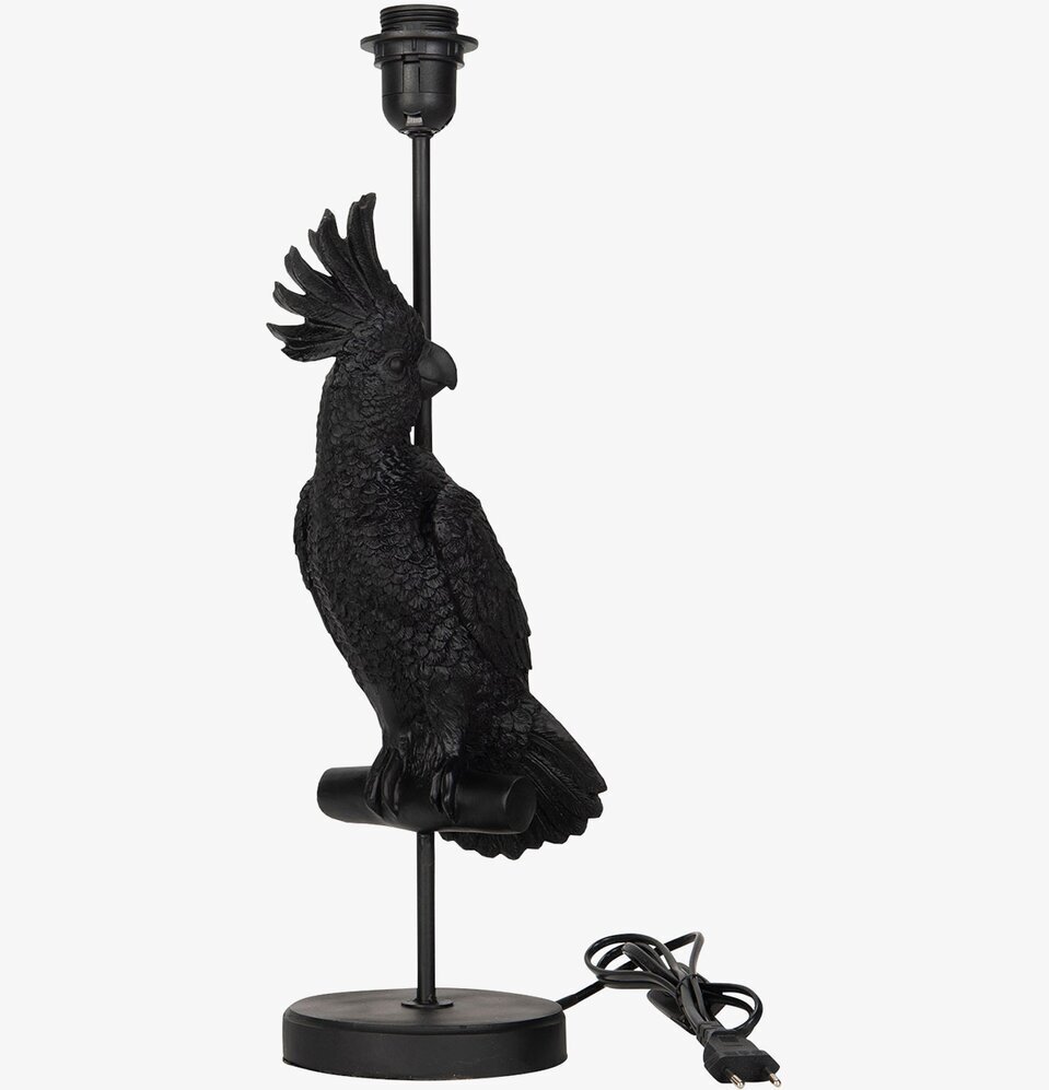 Lampfot Kakadua Svart Poly A Lot Decoration Lampor Taklampor Golvlampor Bordslampor LED-lampor Ledlampor Fönsterlampor Ljusslingor för